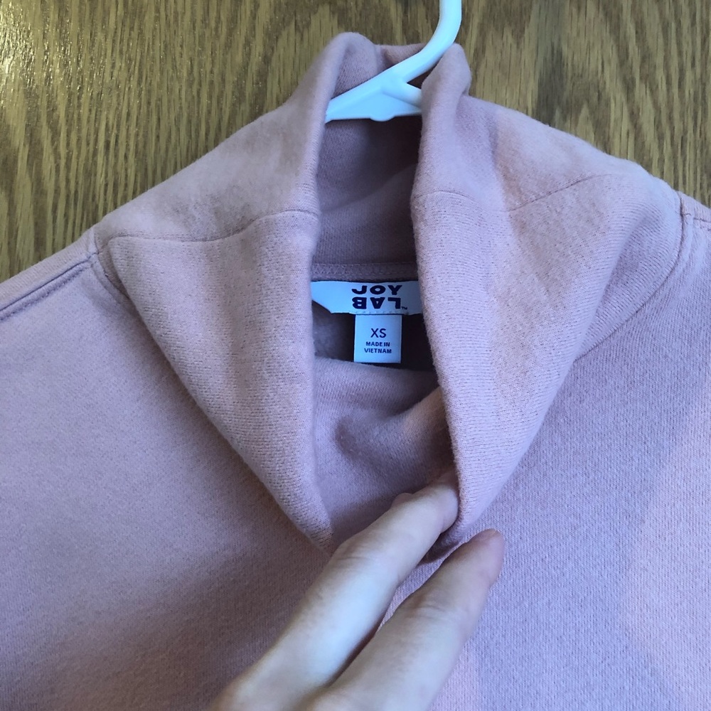 Joylab powder pink sweater with zipper sides